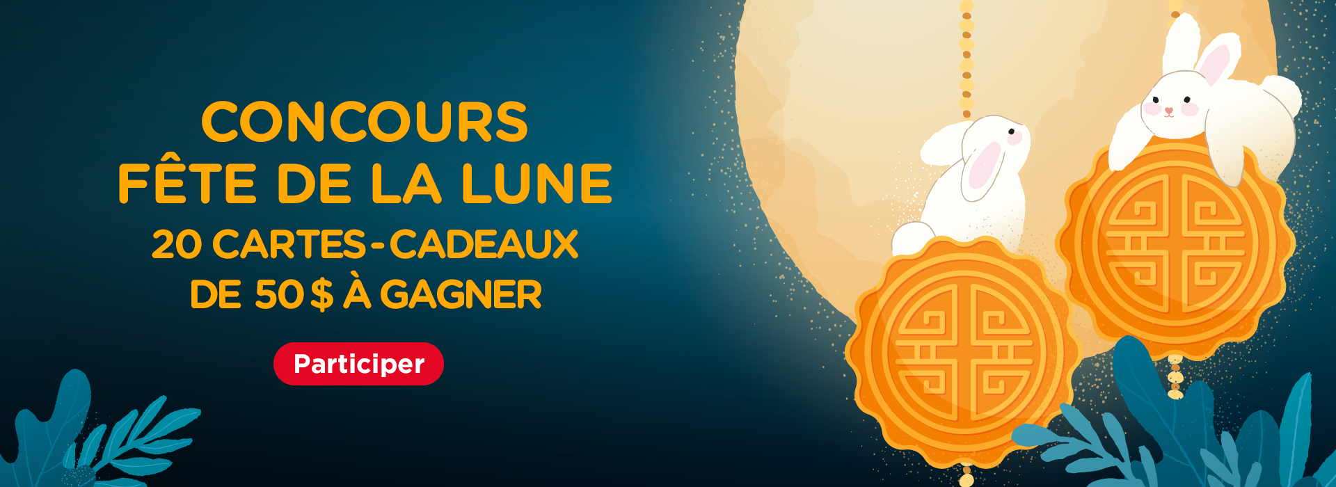 Image concours fete de la lune avec texte et bouton