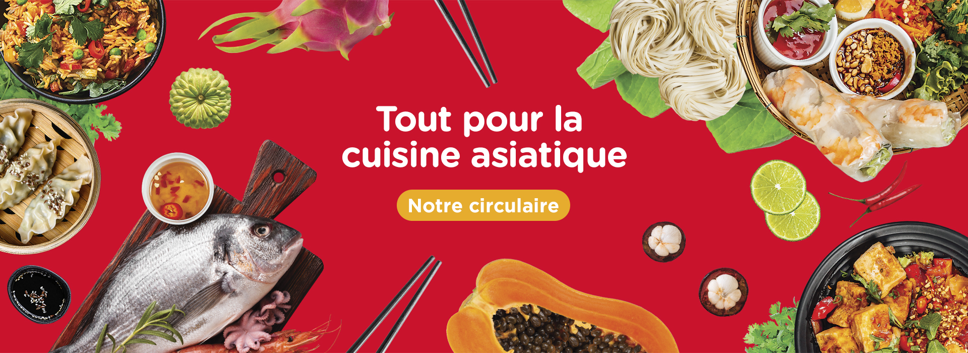 Image aliments avec texte et bouton